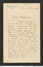 Nachlass Franz Steindachner, Brief von Braun an Franz Steindachner (29.01.1904), Inv.Nr. 54.01, Seite 1